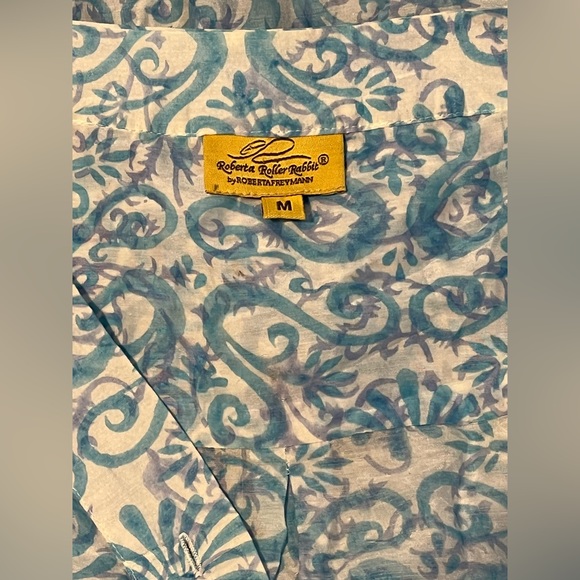 Roberta Roller Rabbit Medium Cotton Silk Blend Tunic/Beach Cover - Picture 6 of 8